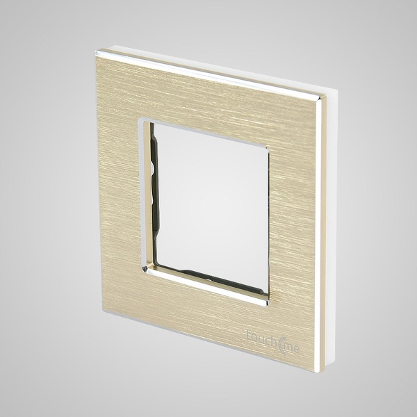 Zdjęcie produktu: Touchme TM628G Ramka 1-krotna 86x86mm aluminium, złota Zdjęcie produktu: Touchme TM628G Ramka 1-krotna 86x86mm aluminium, złota