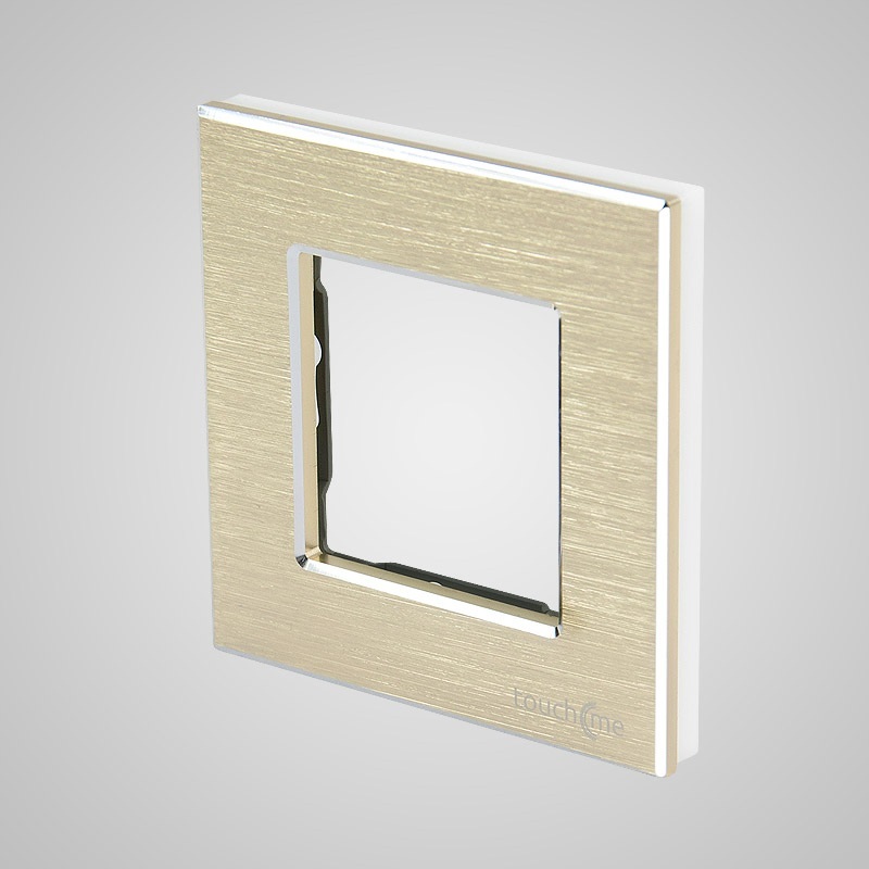 Touchme TM628G Ramka 1-krotna 86x86mm aluminium, złota Touchme TM628G Ramka 1-krotna 86x86mm aluminium, złota