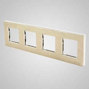 Miniatura produktu: Touchme TM618G Ramka 4-krotna 86x299mm aluminium, złota Miniatura produktu: Touchme TM618G Ramka 4-krotna 86x299mm aluminium, złota
