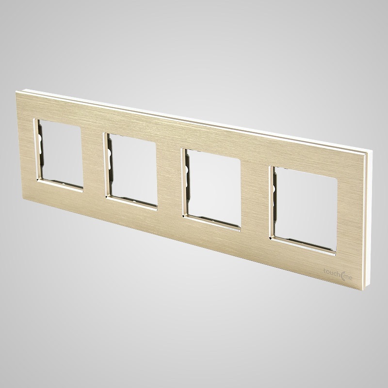 Touchme TM618G Ramka 4-krotna 86x299mm aluminium, złota Touchme TM618G Ramka 4-krotna 86x299mm aluminium, złota