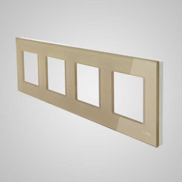 Zdjęcie produktu: Touchme TM718G Ramka 4-krotna 86x299mm szklana, złota