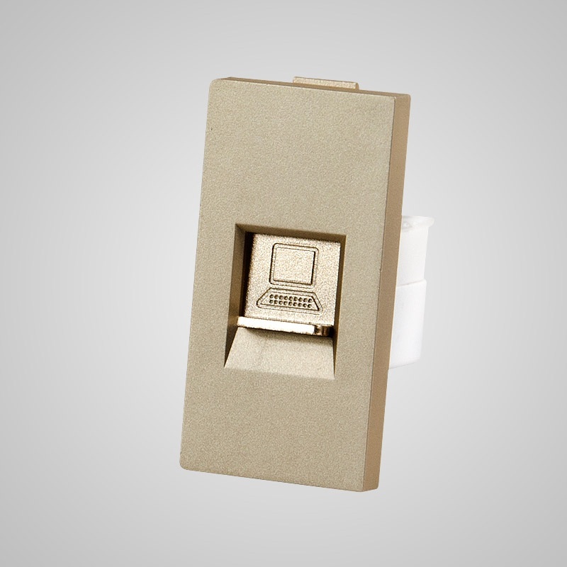 Touchme TM903G Moduł 1/2, gniazdo komputerowe RJ45, złote