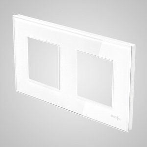 Miniatura produktu: Touchme TM716W Ramka 2-krotna 86x158mm szklana, biała Miniatura produktu: Touchme TM716W Ramka 2-krotna 86x158mm szklana, biała
