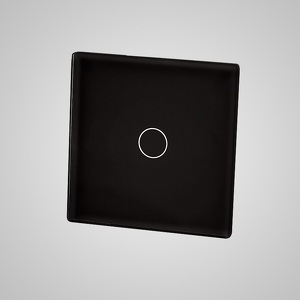 Miniatura produktu: Touchme TM530B Mały panel szklany 47x47mm + naklejka montażowa, przycisk pojedynczy, czarny