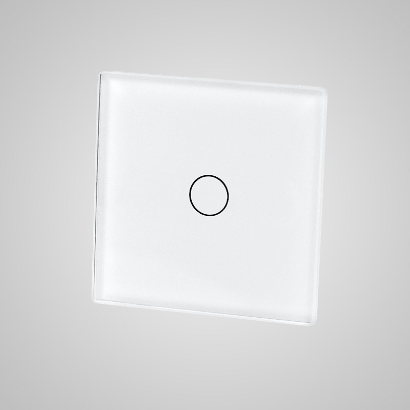 Touchme TM530W Mały panel szklany 47x47mm + naklejka montażowa, przycisk pojedynczy, biały