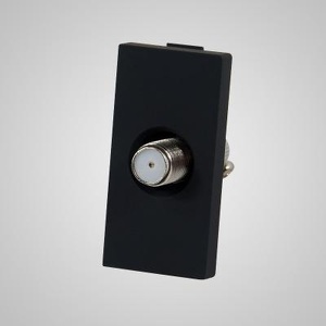 Miniatura produktu: Touchme TM905B Moduł 1/2, gniazdo antenowe SAT, czarne