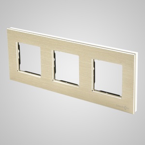 Miniatura produktu: Touchme TM617G Ramka 3-krotna 86x228mm aluminium, złota Miniatura produktu: Touchme TM617G Ramka 3-krotna 86x228mm aluminium, złota