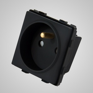 Miniatura produktu: Touchme TM625B Gniazdko z bolcem, modułowe, czarne