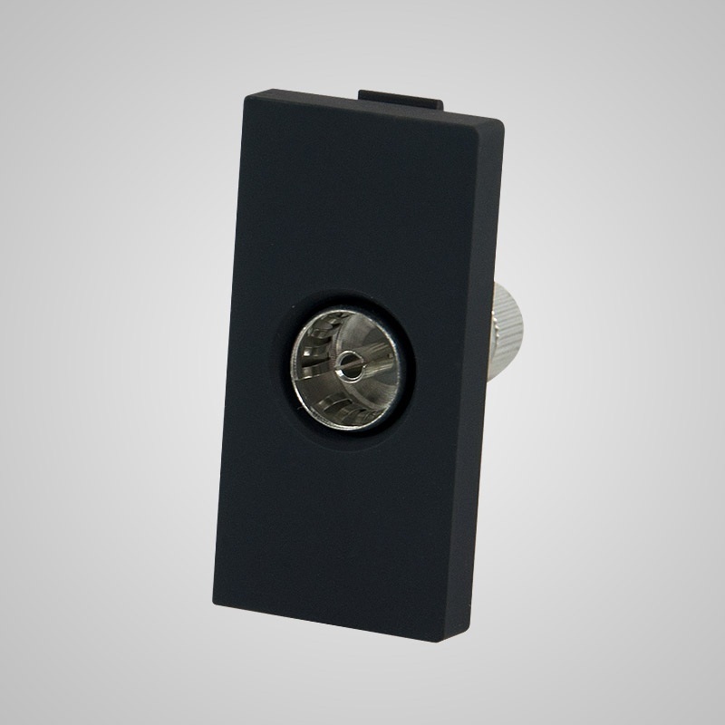 Touchme TM904B Moduł 1/2, gniazdo antenowe TV, czarne