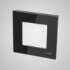 Touchme TM728B Ramka 1-krotna 86x86mm szklana, czarna