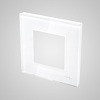 Touchme TM728W Ramka 1-krotna 86x86mm szklana, biała