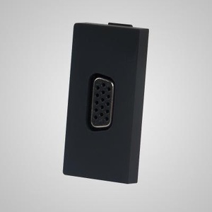Miniatura produktu: Touchme TM907B Moduł 1/2, gniazdo VGA 15 pin żeńskie, czarne