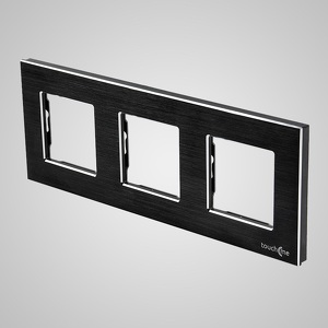 Miniatura produktu: Touchme TM617B Ramka 3-krotna 86x228mm aluminium, czarna Miniatura produktu: Touchme TM617B Ramka 3-krotna 86x228mm aluminium, czarna