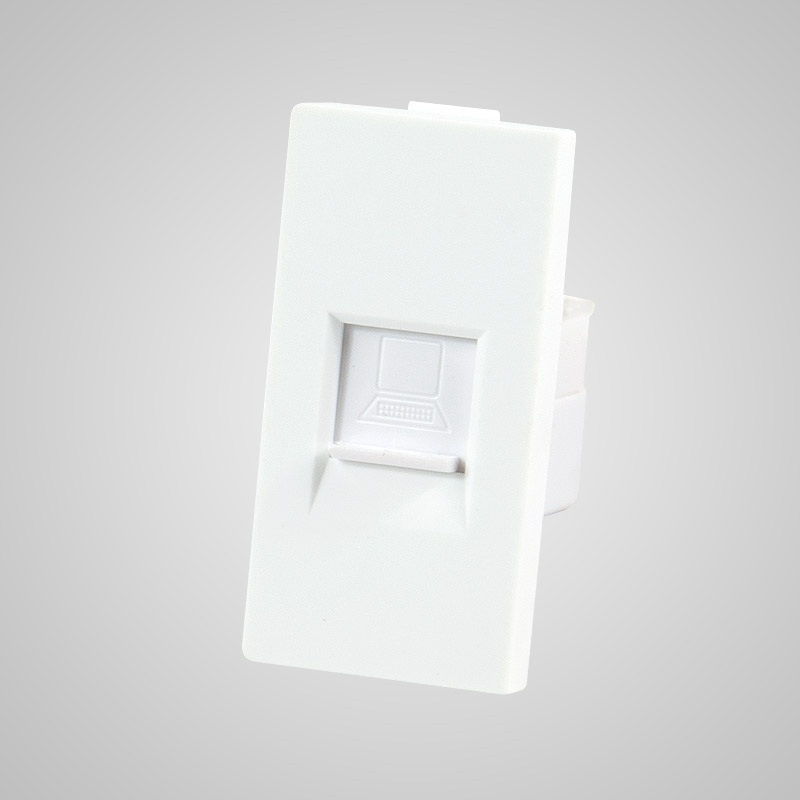 Touchme TM903W Moduł 1/2, gniazdo komputerowe RJ45, białe