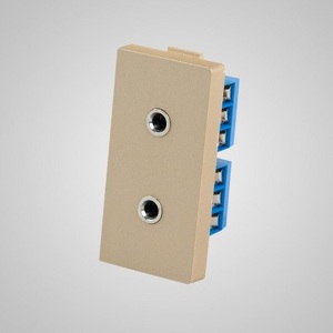 Miniatura produktu: Touchme TM910G Moduł 1/2, gniazdo podwójne słuchawkowe stereo, złote Miniatura produktu: Touchme TM910G Moduł 1/2, gniazdo podwójne słuchawkowe stereo, złote