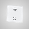 Miniatura zdjęcia: Touchme TM827W Mały panel szklany 47x47mm + naklejka montażowa, żaluzjowy, biały