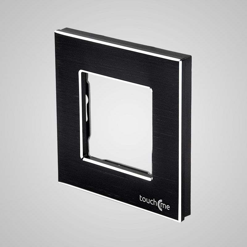 Touchme TM628B Ramka 1-krotna 86x86mm aluminium, czarna