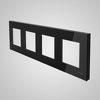 Touchme TM718B Ramka 4-krotna 86x299mm szklana, czarna