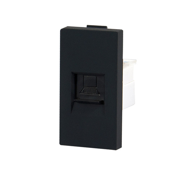 Zdjęcie produktu: Touchme TM903B Moduł 1/2, gniazdo komputerowe RJ45, czarne