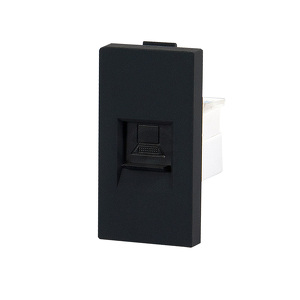 Miniatura produktu: Touchme TM903B Moduł 1/2, gniazdo komputerowe RJ45, czarne Miniatura produktu: Touchme TM903B Moduł 1/2, gniazdo komputerowe RJ45, czarne