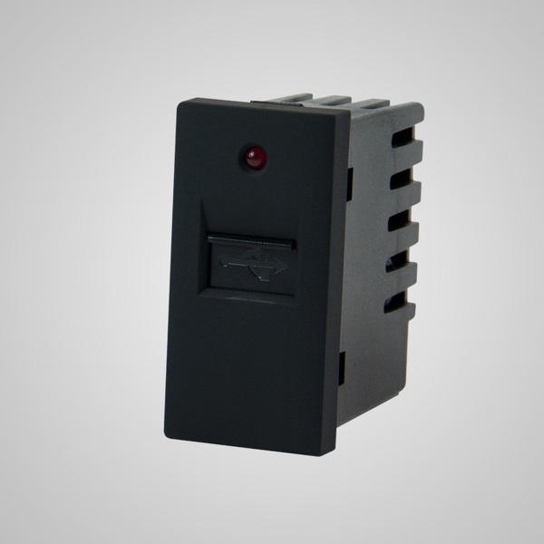 Zdjęcie produktu: Touchme TM901B Moduł 1/2, gniazdo USB, przesłona, lampka sygnalizacyjna, czarne