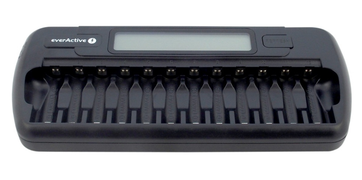 Zdjęcie produktu: Ładowarka akumulatorków Ni-MH 12 niezależnych kanałów ładowania everActive NC-1200