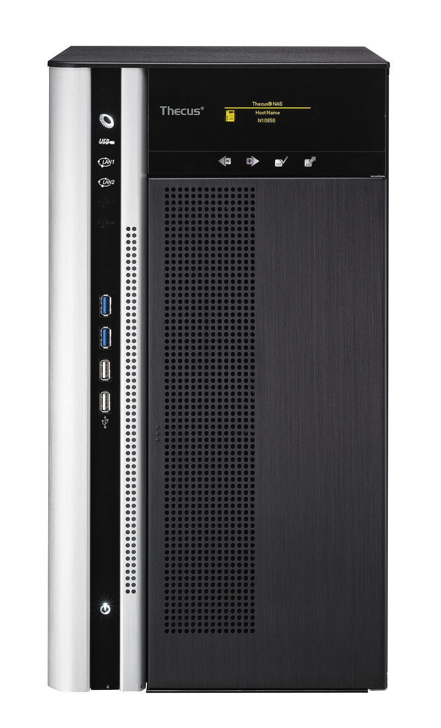 Serwer plików Thecus N10850, 10-bay, Intel Xeon E3-1225 (3.1GHz Quad Core), 4GB DDR3 SDRAM, USB 2.0 x 4. USB 3.0 x 4. HDMIx 1