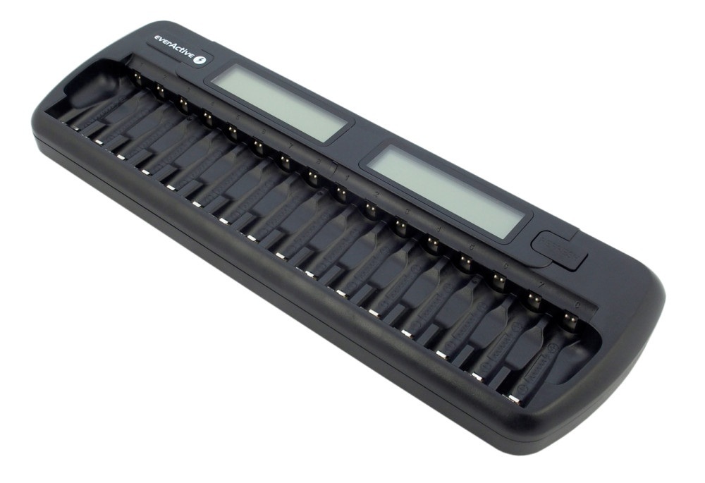 Ładowarka akumulatorków Ni-MH 16 niezależnych kanałów ładowania everActive NC-1600 Ładowarka akumulatorków Ni-MH 16 niezależnych kanałów ładowania everActive NC-1600