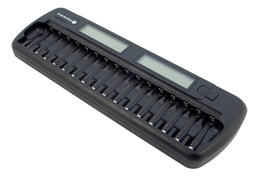Zdjęcie produktu: Ładowarka akumulatorków Ni-MH 16 niezależnych kanałów ładowania everActive NC-1600 Zdjęcie produktu: Ładowarka akumulatorków Ni-MH 16 niezależnych kanałów ładowania everActive NC-1600