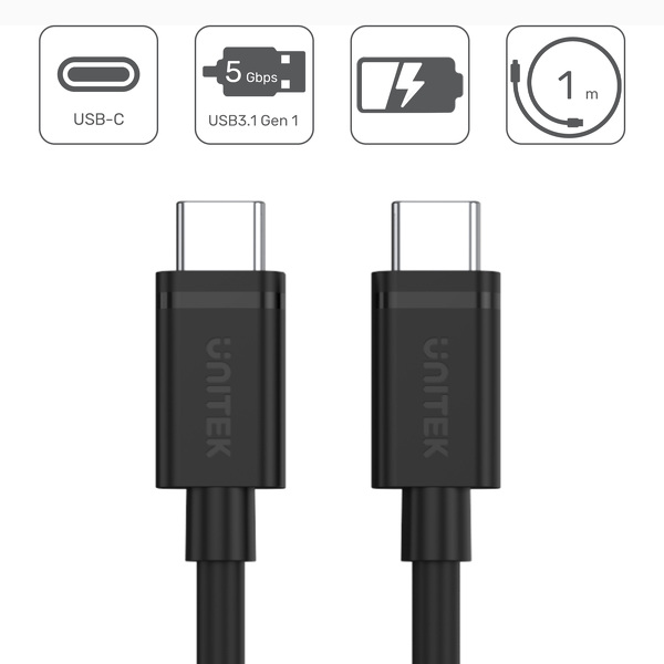 Zdjęcie produktu: Unitek Przewód USB Typ-C do USB Typ-C 1m (Y-C477BK)