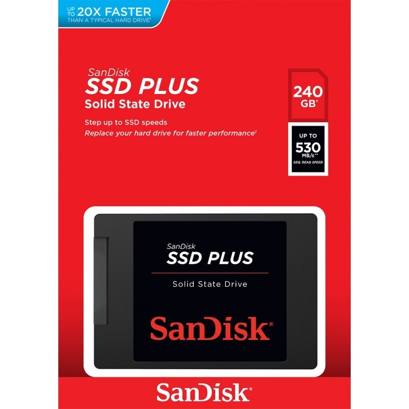 Dysk SanDisk SSD Plus 240GB 530/440 MB/s Sata III 2,5 (SDSSDA-240G-G26)