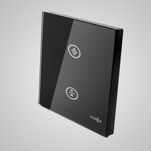 Miniatura produktu: Touchme Duży panel 86x86mm szklany, żaluzjowy, czarny TM727B