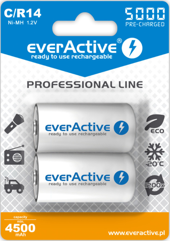 Zdjęcie produktu: everActive R14/C Ni-MH 5000mAh EVHRL14-5000