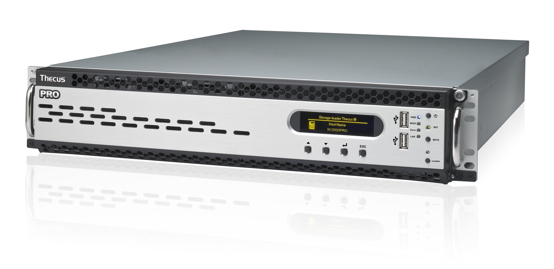 Serwer plików Thecus N12000PRO, 2U, 12-bay, Intel Sandy Bridge E3-1275 (3.4GHz Quad Core), 8GB DDR3 SDRAM, USB 2.0 x 6. USB 3.0 x2. HDMIx 1 Serwer plików Thecus N12000PRO, 2U, 12-bay, Intel Sandy Bridge E3-1275 (3.4GHz Quad Core), 8GB DDR3 SDRAM, USB 2.0 x 6. USB 3.0 x2. HDMIx 1