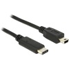 Miniatura zdjęcia: Delock 83603 kabel USB Type-C (M)-Mini BM 2.0 1m Czarny