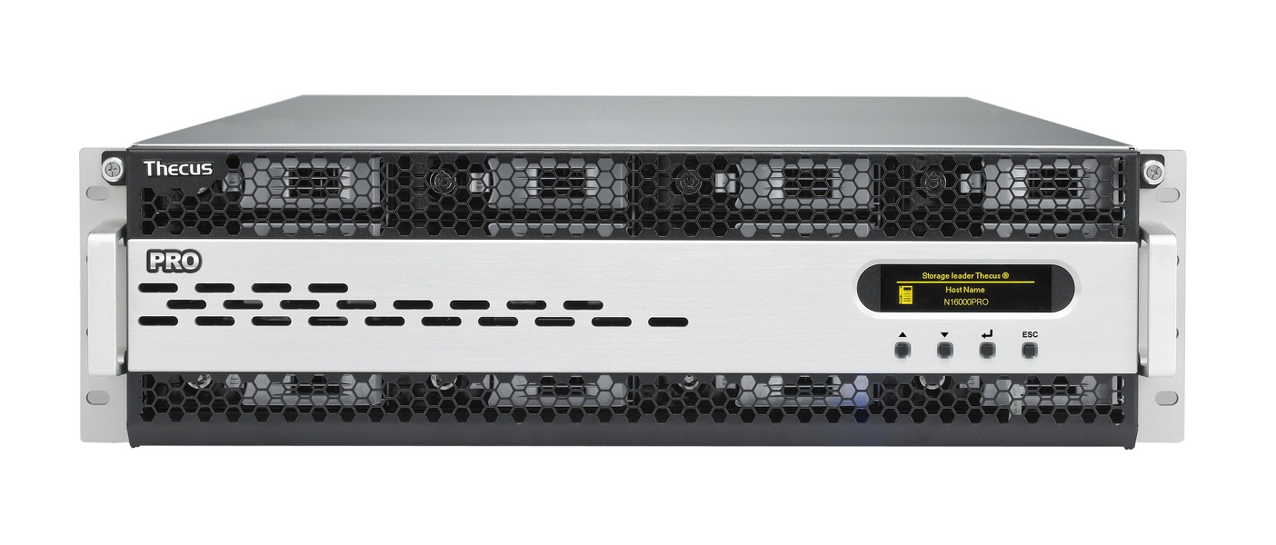 Zdjęcie produktu: Serwer plików Thecus N16000PRO, 3U, 16-bay, Intel Sandy Bridge E3-1275 (3.4GHz Quad Core), 8GB DDR3 SDRAM, USB 2.0 x 6. USB 3.0 x2. HDMIx 1 Zdjęcie produktu: Serwer plików Thecus N16000PRO, 3U, 16-bay, Intel Sandy Bridge E3-1275 (3.4GHz Quad Core), 8GB DDR3 SDRAM, USB 2.0 x 6. USB 3.0 x2. HDMIx 1