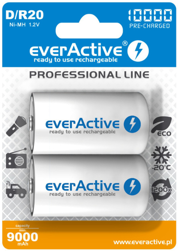 Zdjęcie produktu: everActive R20/D Ni-MH 10000 mAh