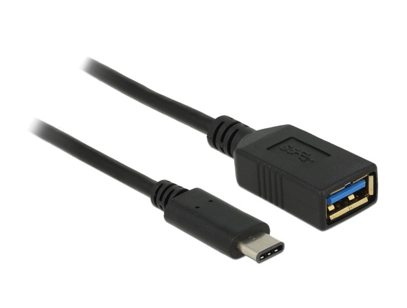Zdjęcie produktu: Delock 65634 CCP-USB2-AMcm-10 adapter USB Type-C (M)-AF 3.1 GEN 1 15cm Czarny