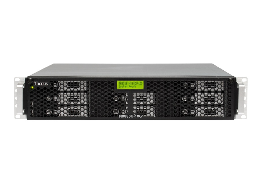Zdjęcie produktu: Serwer plików Thecus N8880U-10G, 2U, 8-bay, Intel Core-i3 2120 @ 3.3GHz , 4GB DDR3 ECC , USB 2.0 x 6 , USB 3.0 x 2 , HDMI x 1. VGA x 1
