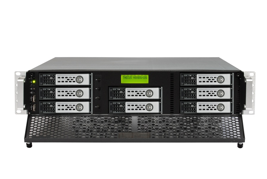 Zdjęcie produktu: Serwer plików Thecus N8880U-10G, 2U, 8-bay, Intel Core-i3 2120 @ 3.3GHz , 4GB DDR3 ECC , USB 2.0 x 6 , USB 3.0 x 2 , HDMI x 1. VGA x 1
