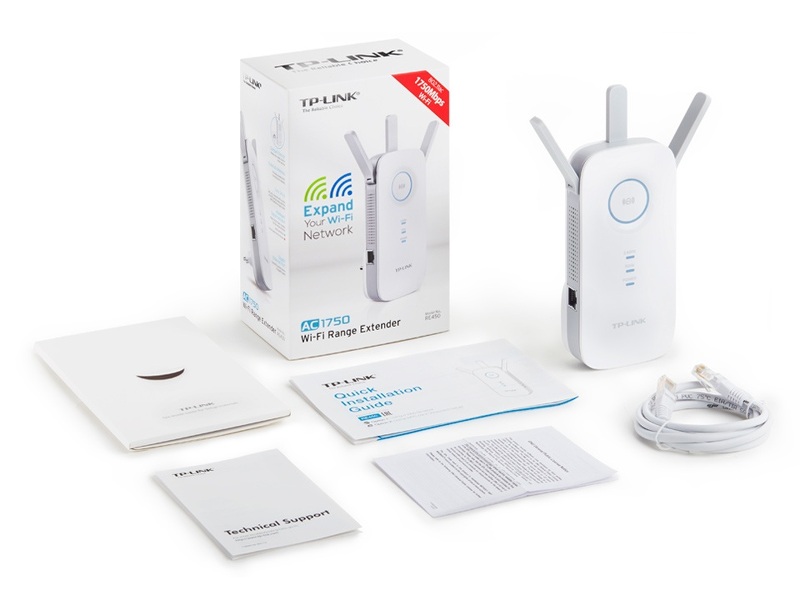 Zdjęcie produktu: TP-Link RE450 Wireless Range Extender 802.11b/g/n/ac AC1750 Wall-Plug Gigabit