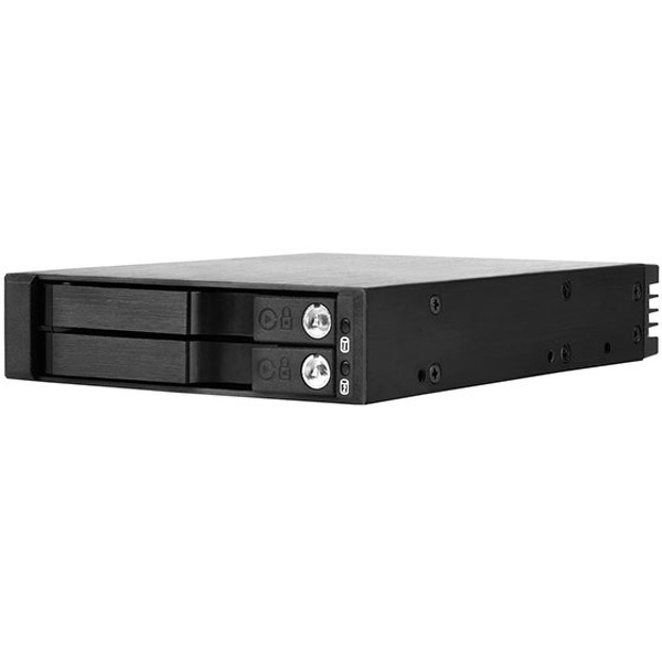 Zdjęcie produktu: Silverstone FS202B zatoka 3.5" mieszcząca 2x 2.5" SAS/SATA 6.0 Gbit, trayless, hot-swap (SST-FS202B)