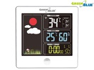 Miniatura zdjęcia: Stacja pogody GreenBlue GB521W white, biała bezprzewodowa z systemem DCF