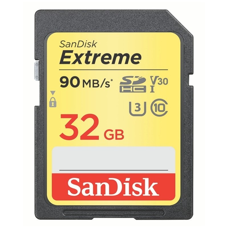 Karta SanDisk Extreme SDHC 32GB 90/40 MB/s V30 UHS-I U3 (SDSDXVE-032G-GNCIN)