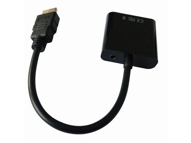 Zdjęcie produktu: Gembird Adapter HDMI-A(M) do VGA(F) + Audio Na Kablu (A-HDMI-VGA-03)