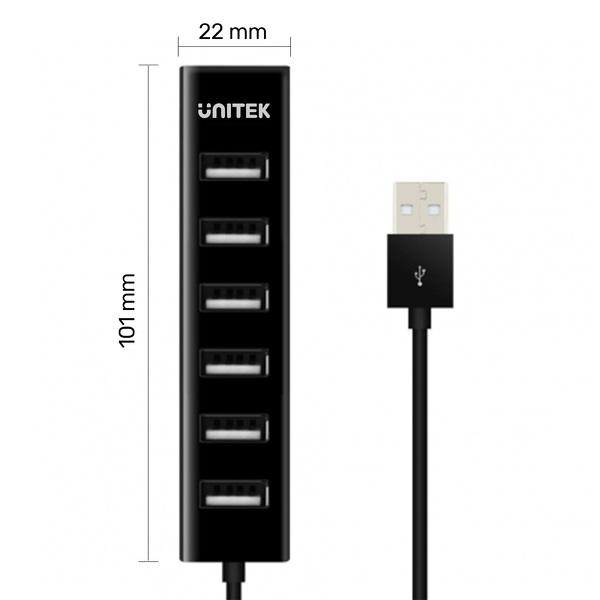 Zdjęcie produktu: Unitek HUB 7x USB 2.0 (Y-2160)
