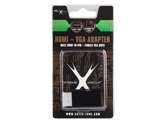Natec Adapter HDMI-A(M) do VGA (F) Extreme Media (Blister)