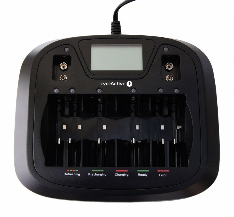 Ładowarka akumulatorków Ni-MH 8 niezależnych kanałów ładowania everActive NC-900U