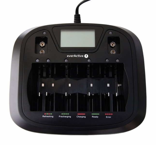 Zdjęcie produktu: Ładowarka akumulatorków Ni-MH 8 niezależnych kanałów ładowania everActive NC-900U