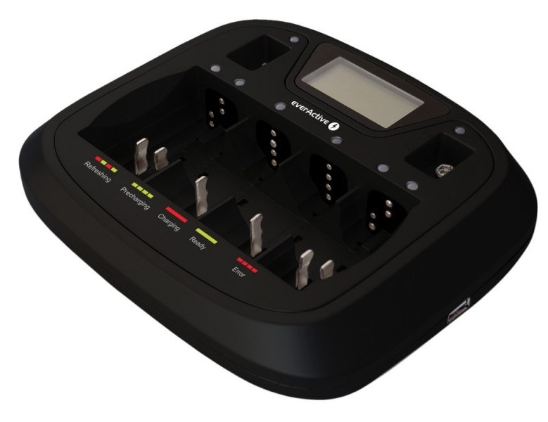 Zdjęcie produktu: Ładowarka akumulatorków Ni-MH 8 niezależnych kanałów ładowania everActive NC-900U